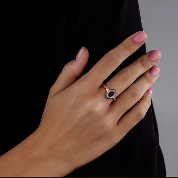 Кольцо золотое 15834-170 | Кольца с сапфиром купить по выгодной цене в ювелирном магазине ⭐️ «Золотая Подкова»