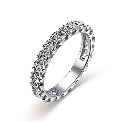 Кольцо из серебра с бриллиантами