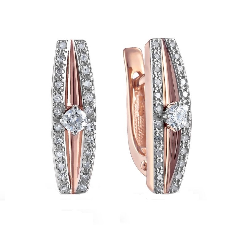 Серьги золотые 12-01183-1000 | Кольцо золотое 11-01183-1000 купить по цене 61950 руб. в ювелирном магазине ⭐️ «Золотая Подкова»