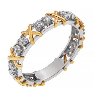 Кольцо золотое 802-02414-21-00-20-00 | Кольца дорожка купить по выгодной цене в ювелирном магазине ⭐️ «Золотая Подкова»