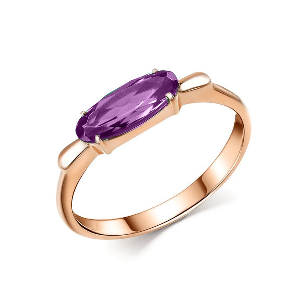 Кольцо золотое 10390314 Аметист | Серьги золотые 20390314 Аметист купить по цене 44535 руб. в ювелирном магазине ⭐️ «Золотая Подкова»
