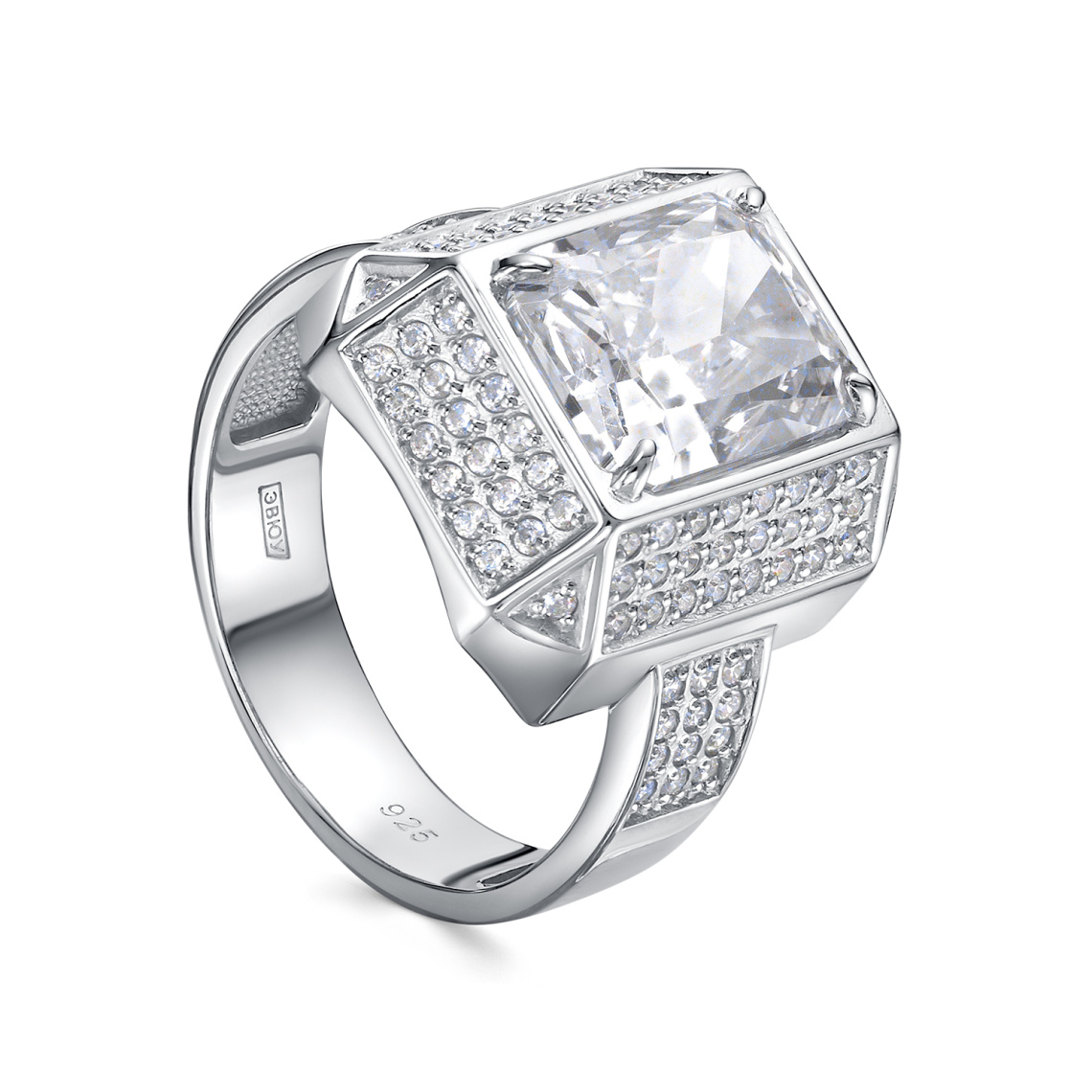 Кольцо серебряное 11-791-21500 | Серьги серебряные 12-791-21500 купить по цене 7713 руб. в ювелирном магазине ⭐️ «Золотая Подкова»