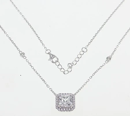 Колье серебряное SN-B2057-1 | Серебряные колье купить по выгодной цене в ювелирном магазине ⭐️ «Золотая Подкова»