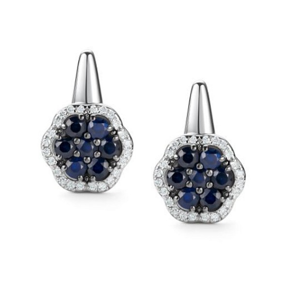 Серьги золотые 25977-202 | Кольцо золотое 15977-202 купить по цене 72621 руб. в ювелирном магазине ⭐️ «Золотая Подкова»