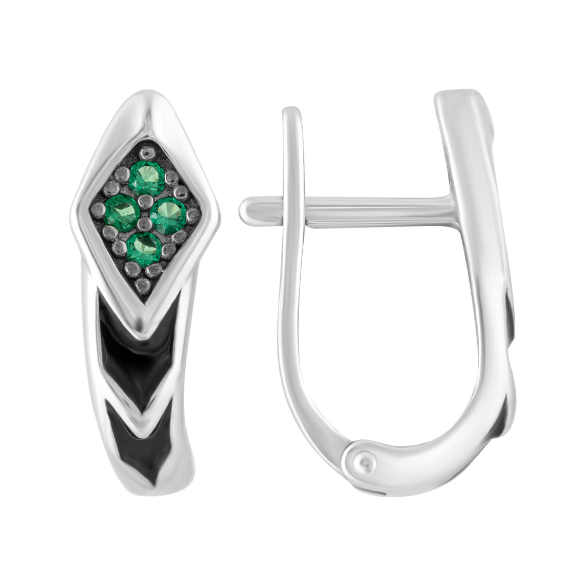 Серьги серебряные 1056442-85110 | Кольцо серебряное 1056441-85110 купить по цене 2651 руб. в ювелирном магазине ⭐️ «Золотая Подкова»