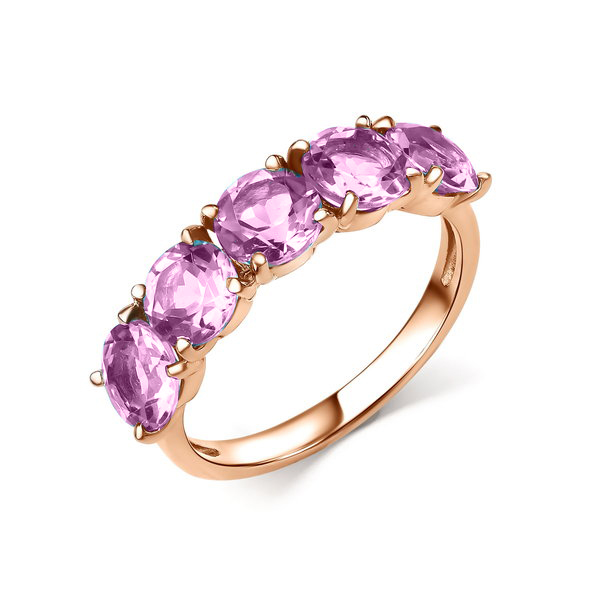 Кольцо золотое 10350309 Аметист | Серьги золотые 2350309 Аметист купить по цене 108585 руб. в ювелирном магазине ⭐️ «Золотая Подкова»