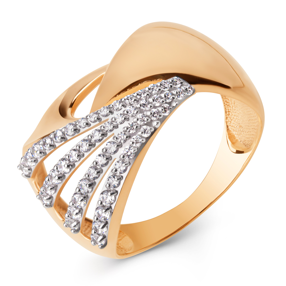 Кольцо золотое 024311-1102 | Серьги золотые 024312-1102 купить по цене 110700 руб. в ювелирном магазине ⭐️ «Золотая Подкова»