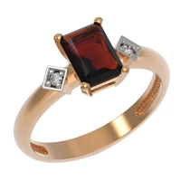 Кольцо золотое 1021-11130-G | Кольца с гранатом купить по выгодной цене в ювелирном магазине ⭐️ «Золотая Подкова»