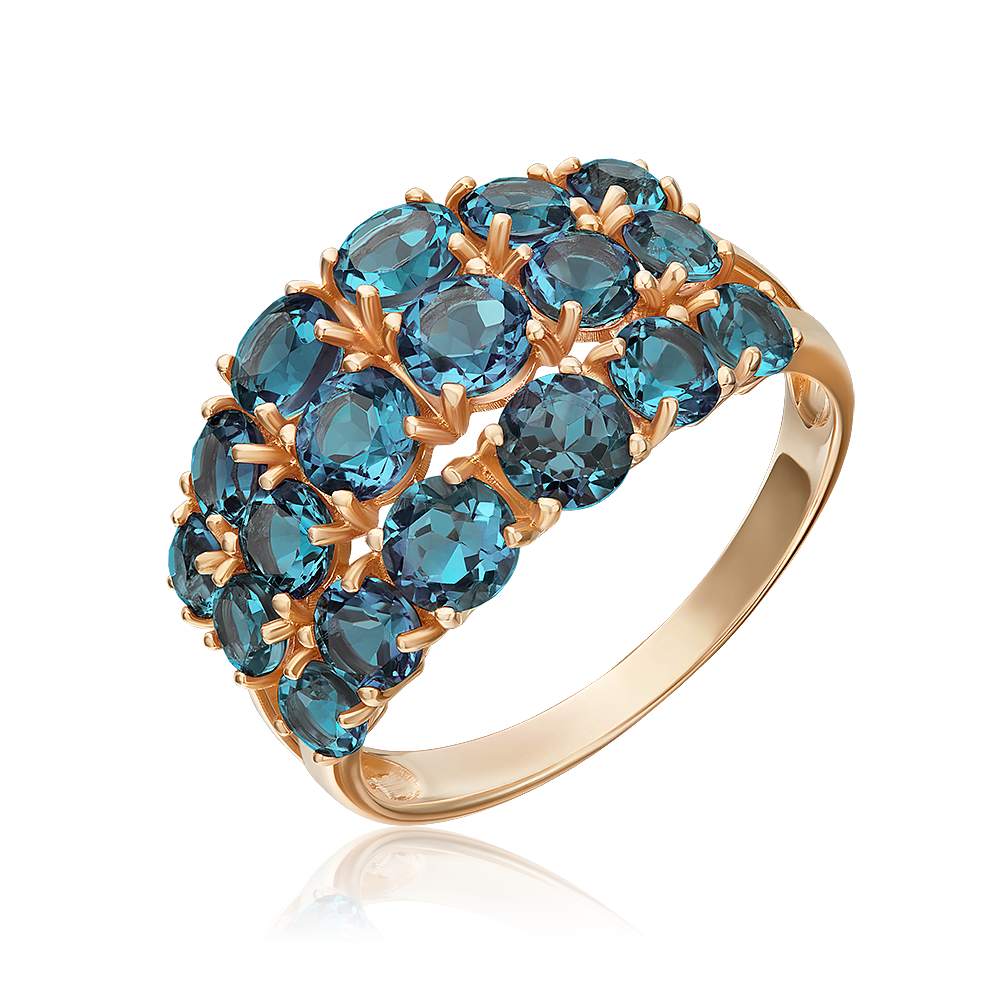 Кольцо золотое 01-5846-00-201-1110 | Серьги золотые 02-5430-00-201-1110 купить по цене 90900 руб. в ювелирном магазине ⭐️ «Золотая Подкова»