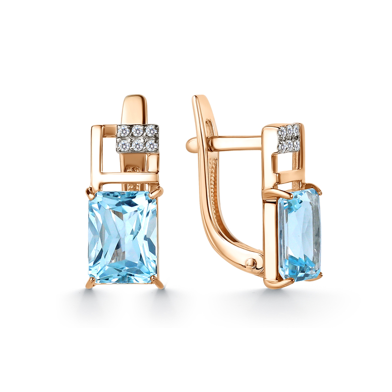 Серьги золотые 20390918 Топаз | Кольцо золотое 10390918 Топаз купить по цене 67689 руб. в ювелирном магазине ⭐️ «Золотая Подкова»