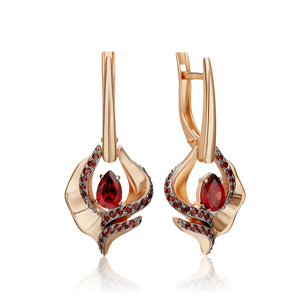 Серьги золотые 02-5181-00-204-1110 | Кольцо золотое 01-5710-00-204-1110 купить по цене 46771 руб. в ювелирном магазине ⭐️ «Золотая Подкова»