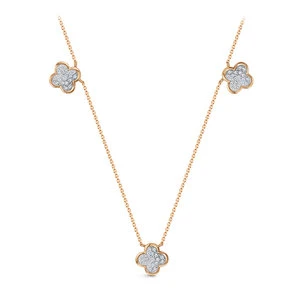 Колье золотое 0704191 | Колье с фианитом купить по выгодной цене в ювелирном магазине ⭐️ «Золотая Подкова»