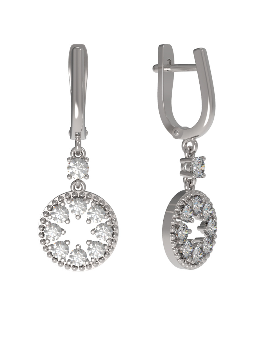 Серьги серебряные 1034862-01110 | Подвеска серебряная 1034863-01110 купить по цене 936 руб. в ювелирном магазине ⭐️ «Золотая Подкова»