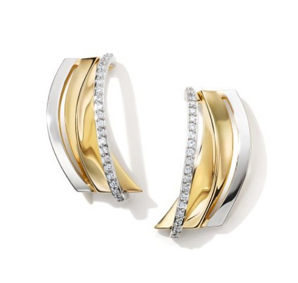 Серьги золотые 25792-300 | Кольцо золотое 15792-300 купить по цене 135664 руб. в ювелирном магазине ⭐️ «Золотая Подкова»