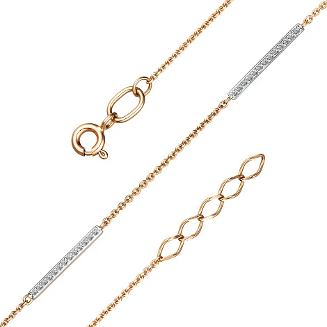 Браслет золотой 54868-100 | Браслеты с бриллиантами купить по выгодной цене в ювелирном магазине ⭐️ «Золотая Подкова»