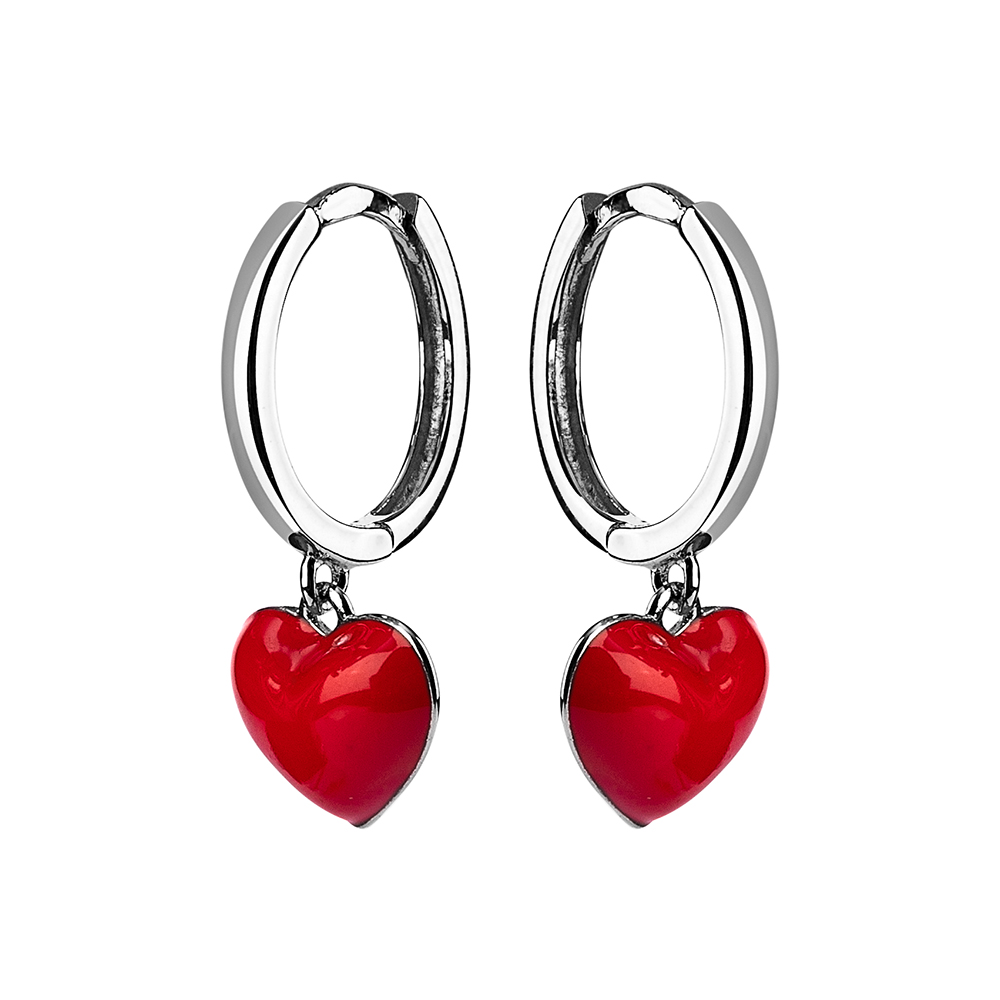 Серьги из серебра с эмалью