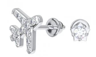 Серьги серебряные 6101591-00775 | Серебряные серьги купить по выгодной цене в ювелирном магазине ⭐️ «Золотая Подкова»