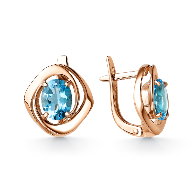 Серьги золотые 20390923 Топаз | Кольцо золотое 10390923 Топаз купить по цене 51300 руб. в ювелирном магазине ⭐️ «Золотая Подкова»