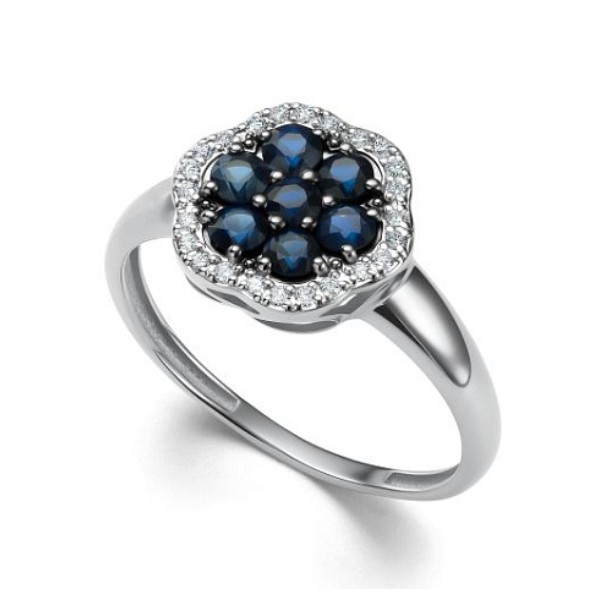 Кольцо золотое 15977-202 | Серьги золотые 25977-202 купить по цене 148140 руб. в ювелирном магазине ⭐️ «Золотая Подкова»