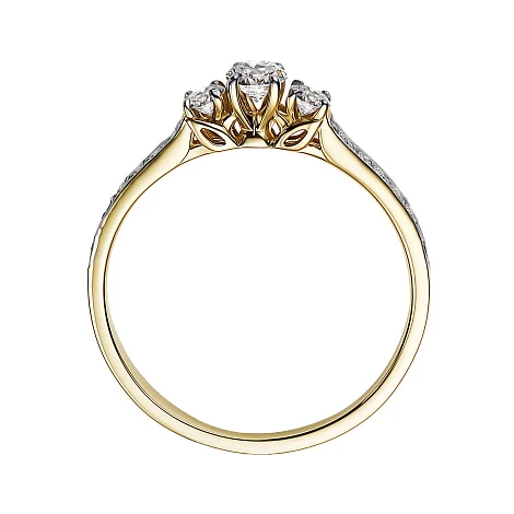 Кольцо золотое 15356-300 | Кольца с бриллиантами купить по выгодной цене в ювелирном магазине ⭐️ «Золотая Подкова»