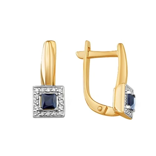 Серьги золотые С13315744 | Серьги с сапфиром купить по выгодной цене в ювелирном магазине ⭐️ «Золотая Подкова»