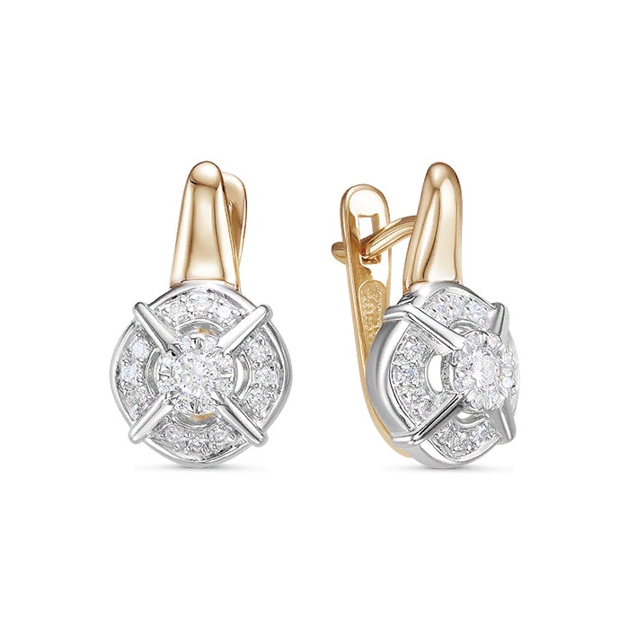 Серьги золотые С1640-120 | Кольцо золотое К1640-120 купить по цене 124423 руб. в ювелирном магазине ⭐️ «Золотая Подкова»