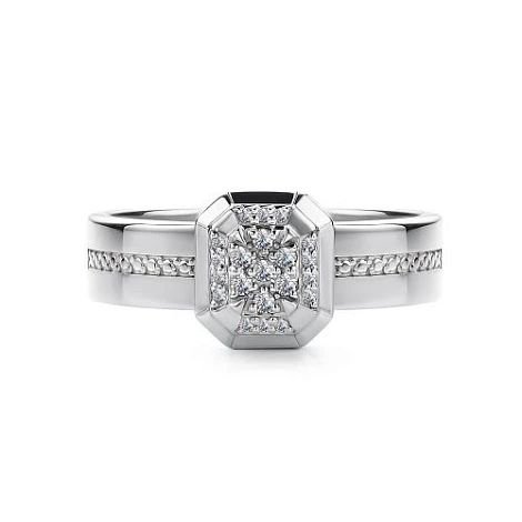 Кольцо золотое 15741-200 | Ювелирные изделия в сети Золотая Подкова