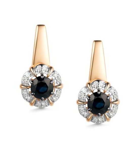 Серьги золотые 25939-102 | Подвеска золотая 35939-102 купить по цене 41422 руб. в ювелирном магазине ⭐️ «Золотая Подкова»