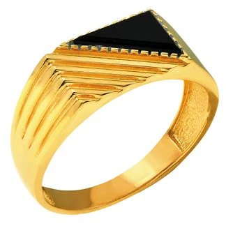 Кольцо золотое 821568Аг.Ч | Печатки кольца купить по выгодной цене в ювелирном магазине ⭐️ «Золотая Подкова»