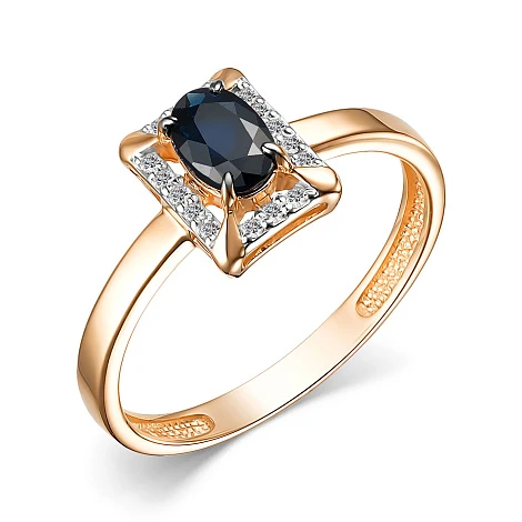 Кольцо золотое 15316-102 | Кольца с сапфиром купить по выгодной цене в ювелирном магазине ⭐️ «Золотая Подкова»