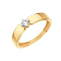 Кольцо золотое Т14201Б342 | Ювелирные изделия в сети Золотая Подкова