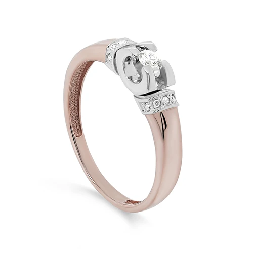 Кольцо золотое 11-01433-1000 | Женские золотые кольца с бриллиантами купить по выгодной цене в ювелирном магазине ⭐️ «Золотая Подкова»