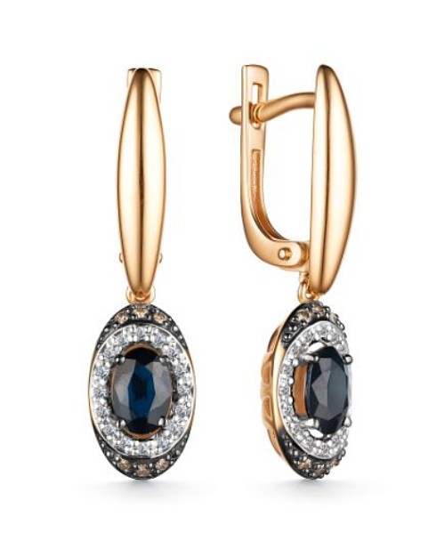 Серьги золотые 25834-170 | Кольцо золотое 15834-170 купить по цене 73132 руб. в ювелирном магазине ⭐️ «Золотая Подкова»