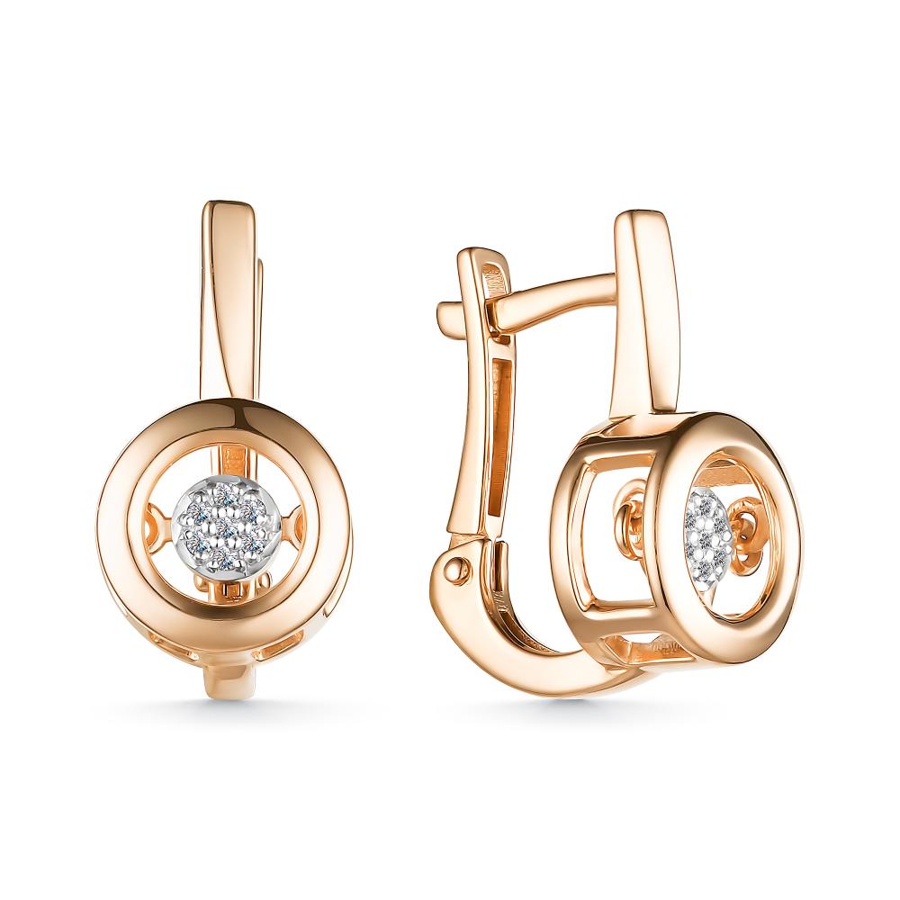 Серьги золотые 26-100 | Кольцо золотое 15449-100 купить по цене 81900 руб. в ювелирном магазине ⭐️ «Золотая Подкова»