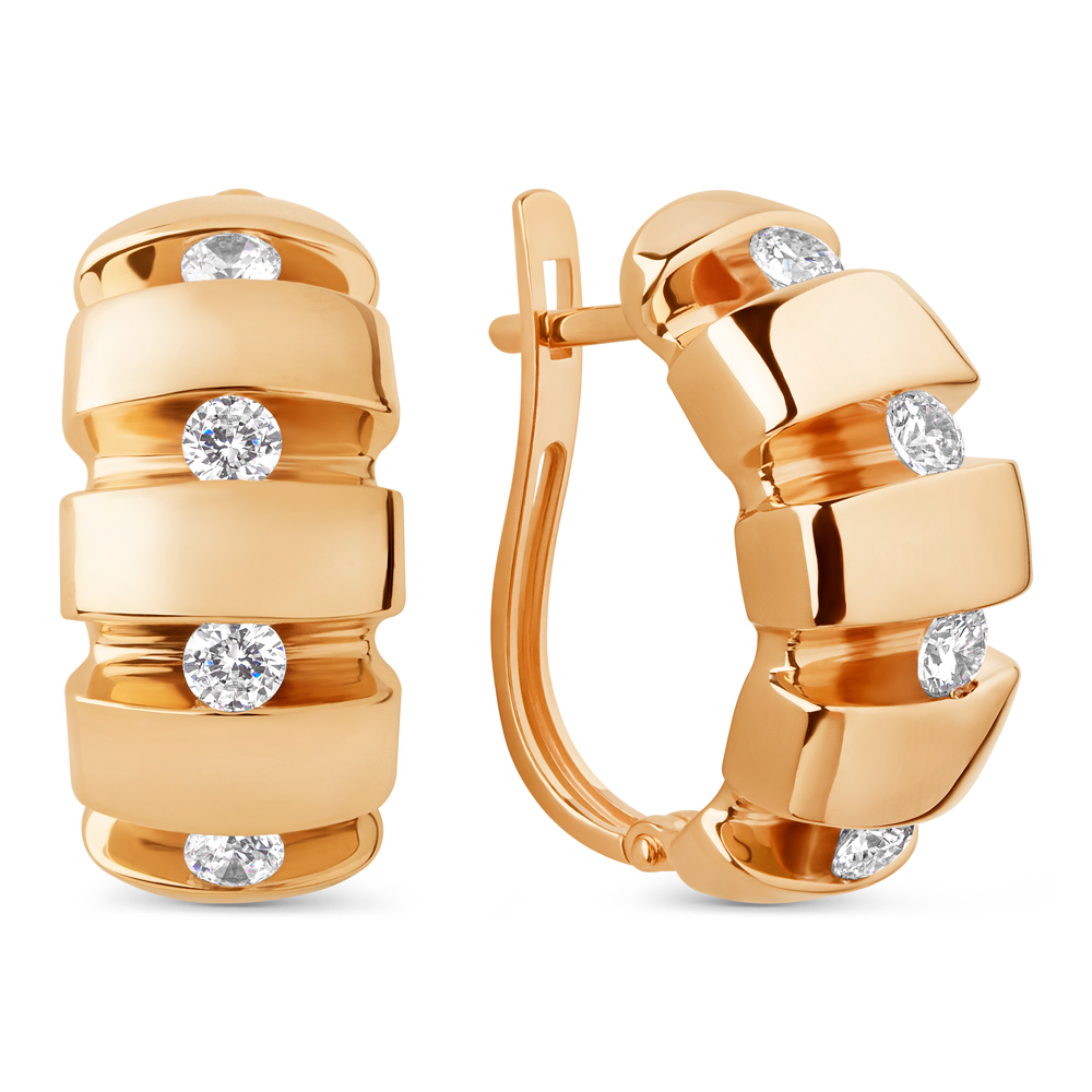 Серьги золотые 902382-1100 | Кольцо золотое 902381-1100 купить по цене 84150 руб. в ювелирном магазине ⭐️ «Золотая Подкова»