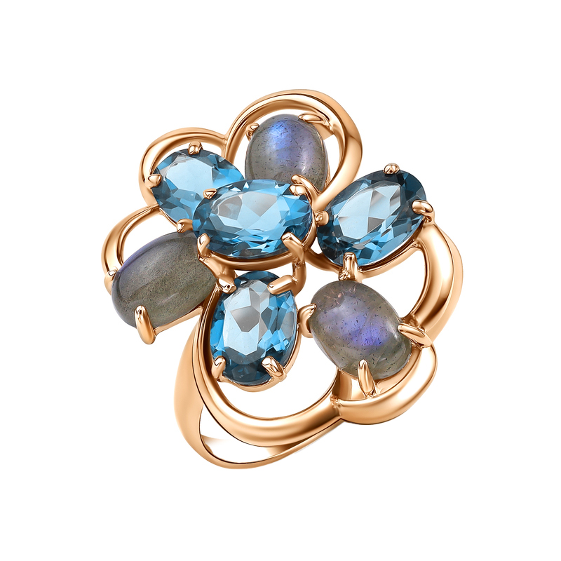 Кольцо золотое 10699123 Лабрадорит | Серьги золотые 20699123 Лабрадорит купить по цене 184466 руб. в ювелирном магазине ⭐️ «Золотая Подкова»