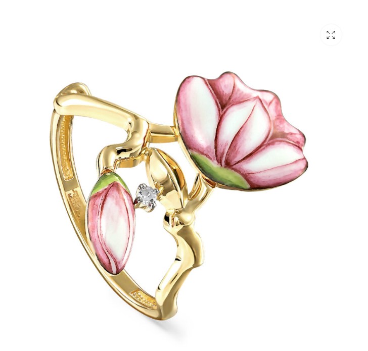 Кольцо золотое 11-21194-1022 | Серьги золотые 12-21194-1022 купить по цене 165990 руб. в ювелирном магазине ⭐️ «Золотая Подкова»