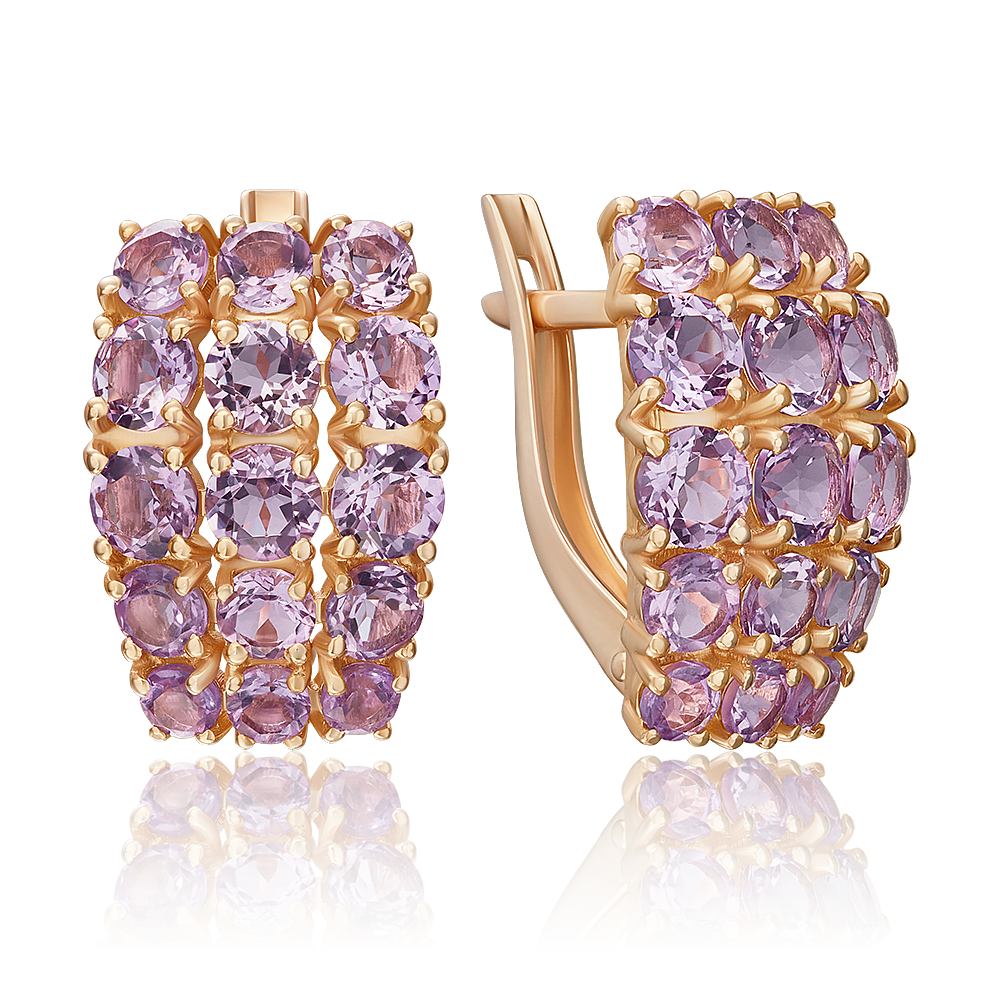 Серьги золотые 02-5430-00-203-1110 | Кольцо золотое 01-5846-00-203-1110 купить по цене 73125 руб. в ювелирном магазине ⭐️ «Золотая Подкова»