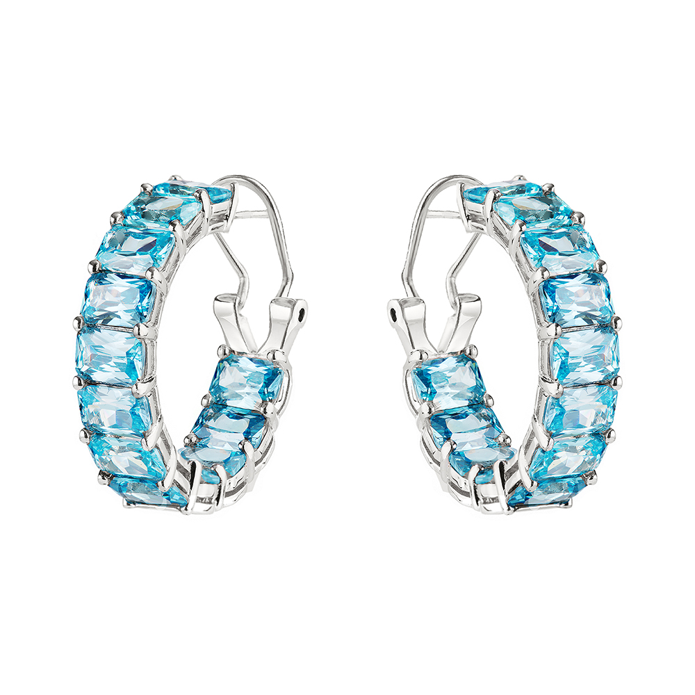 Серьги серебряные SE-A0184C2 | Кольцо серебряное SR-B02633C3 купить по цене 4366 руб. в ювелирном магазине ⭐️ «Золотая Подкова»