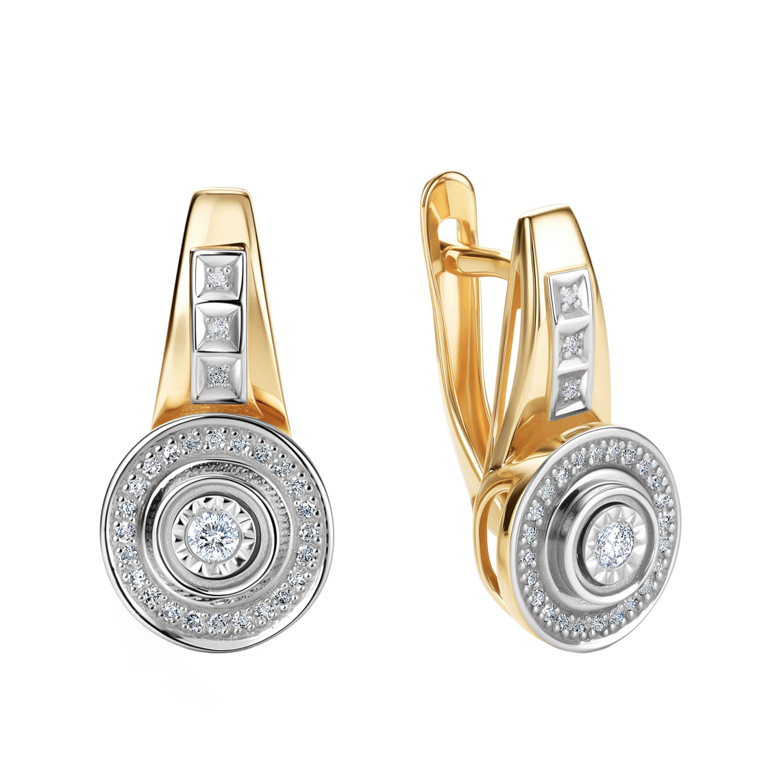 Серьги золотые 25910-300 | Кольцо золотое 15910-300 купить по цене 86426 руб. в ювелирном магазине ⭐️ «Золотая Подкова»