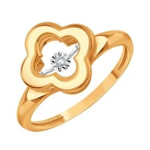 Кольцо золотое Т14561Б762 | Золотые кольца купить по выгодной цене в ювелирном магазине ⭐️ «Золотая Подкова»