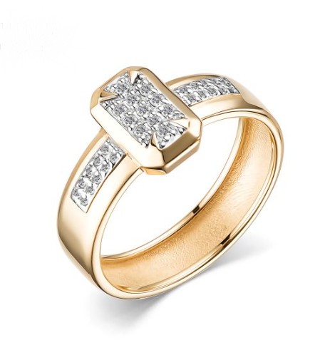 Кольцо золотое 15743-100 | Серьги золотые 25743-100 купить по цене 167452 руб. в ювелирном магазине ⭐️ «Золотая Подкова»