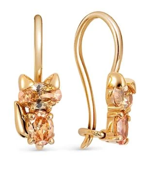 Серьги золотые С130-2067Шп | Ювелирные изделия в сети Золотая Подкова