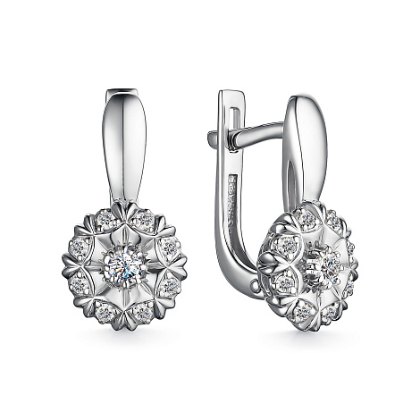 Серьги золотые 24411-200 | Кольцо золотое 14411-200 купить по цене 106586 руб. в ювелирном магазине ⭐️ «Золотая Подкова»