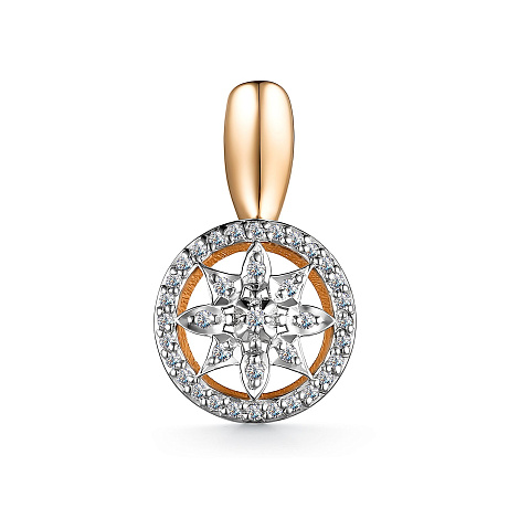 Подвеска золотая 35089-100 | Кольцо золотое 15089-100 купить по цене 79425 руб. в ювелирном магазине ⭐️ «Золотая Подкова»