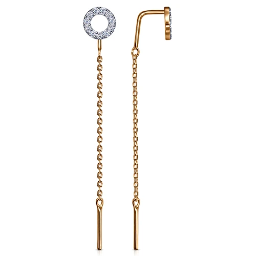 Серьги золотые С132-3524 | Продевки серьги купить по выгодной цене в ювелирном магазине ⭐️ «Золотая Подкова»