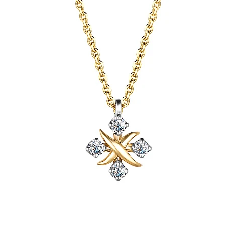 Колье золотое 65113-Л00 | Золотые колье купить по выгодной цене в ювелирном магазине ⭐️ «Золотая Подкова»