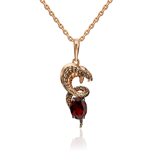 Подвеска золотая 03-3164-00-204-1110-57 | Подвески и кулоны с гранатом купить по выгодной цене в ювелирном магазине ⭐️ «Золотая Подкова»