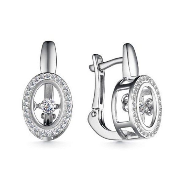 Серьги золотые 25861-200 | Кольцо золотое 15861-200 купить по цене 84037 руб. в ювелирном магазине ⭐️ «Золотая Подкова»