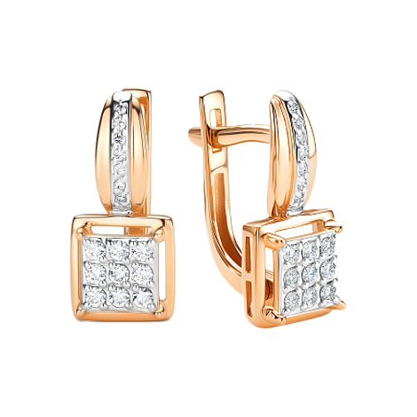 Серьги золотые 26200-100 | Кольцо золотое 16200-100 купить по цене 133421 руб. в ювелирном магазине ⭐️ «Золотая Подкова»